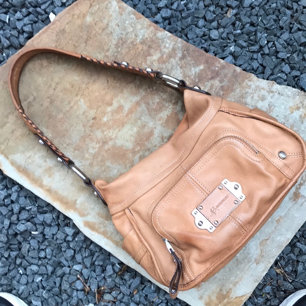 {B. Makowsky} “Butter" Leather Tan Shoulder Bag